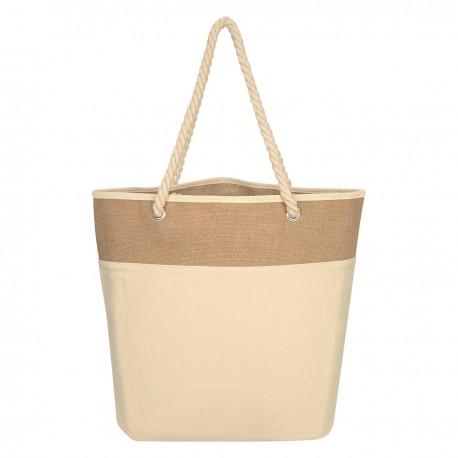 Bolsa de Mano de Algodón con Cuerda
