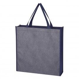 Bolsa de Mano Non-Woven con Estampado de Remolinos Plateados