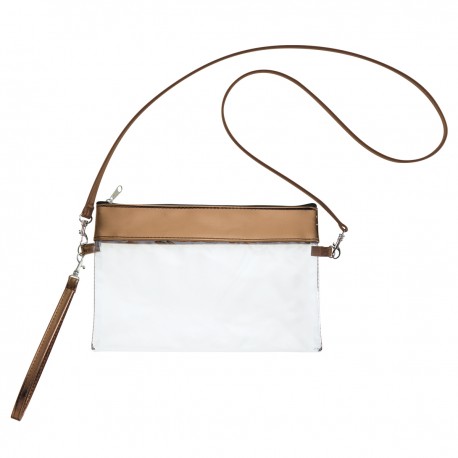 Bolsa Clear de PVC con Muñequera y Correa para el Hombro