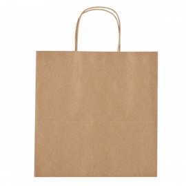 Bolsa de Papel Kraft para Compras Color Café 13" x 13"
