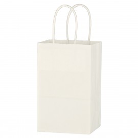Bolsa de Papel Kraft Color Blanco para Compras 5-1 / 4 "X 8-1 / 4"
