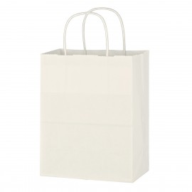 Bolsa de Papel Kraft Color Blanco para Compras 8" x 10-1 / 4"