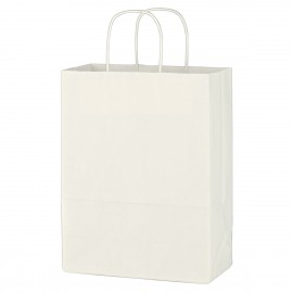 Bolsa de Papel Kraft Color Blanco para Compras 10" x 13"