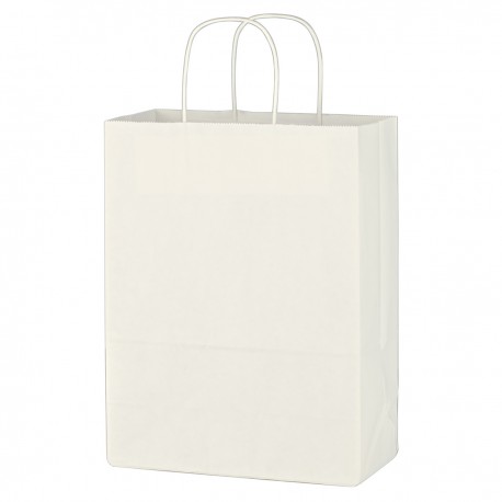 Bolsa de Papel Kraft Color Blanco para Compras 10" x 13"