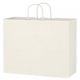 Bolsa de Papel Kraft Color Blanco para Compras 16" x 12-1/2"