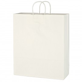 Bolsa de Papel Kraft Color Blanco para Compras 16" x 19"