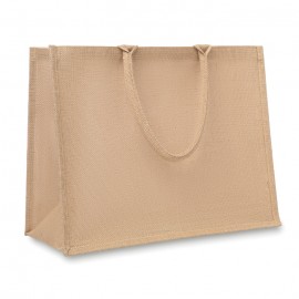 Bolsa de Mano Laminada para Compras de Yute y Algodón