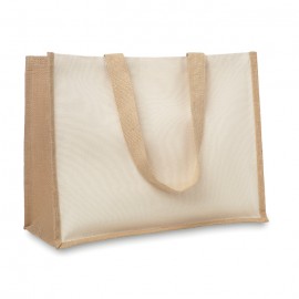 Bolsa de Mano de Yute y Algodón