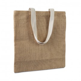 Bolsa de Mano de Yute y Algodón