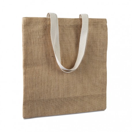 Bolsa de Mano de Yute y Algodón