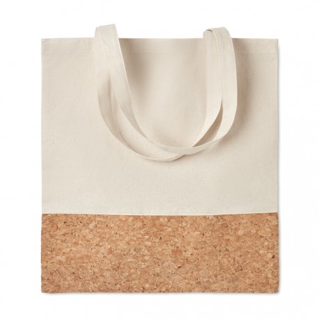 Bolsa de Mano de Algodón con Corcho