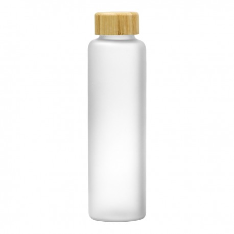 Botella de Vidrio Belle con Tapa de Bambú 20 Oz.