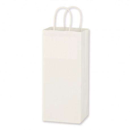 Bolsa de Papel Kraft para Vino Color Blanco 5.25" x 13"