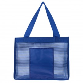 Bolsa de Mano con Rayas Transparentes de Nylon y PL/PES